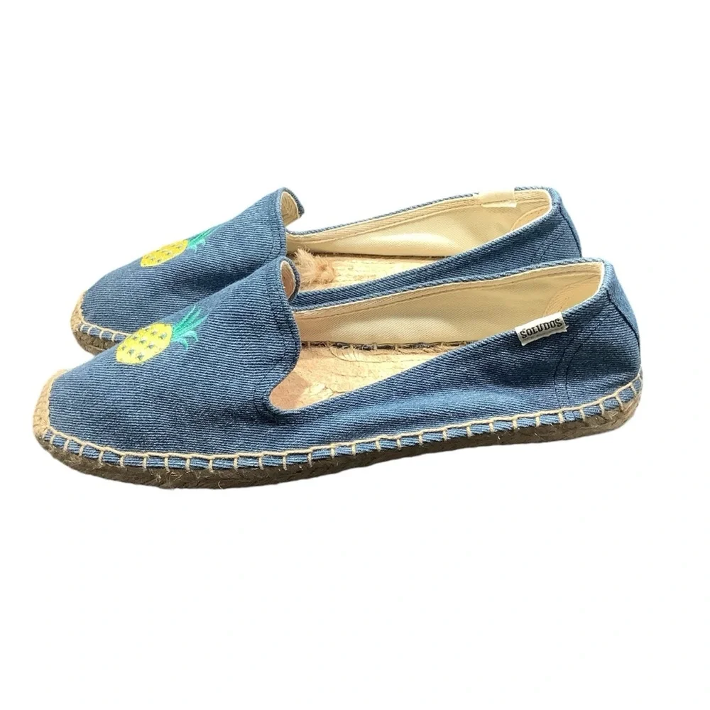 Soludos Anthropologie Pineapple Denim Espadrille